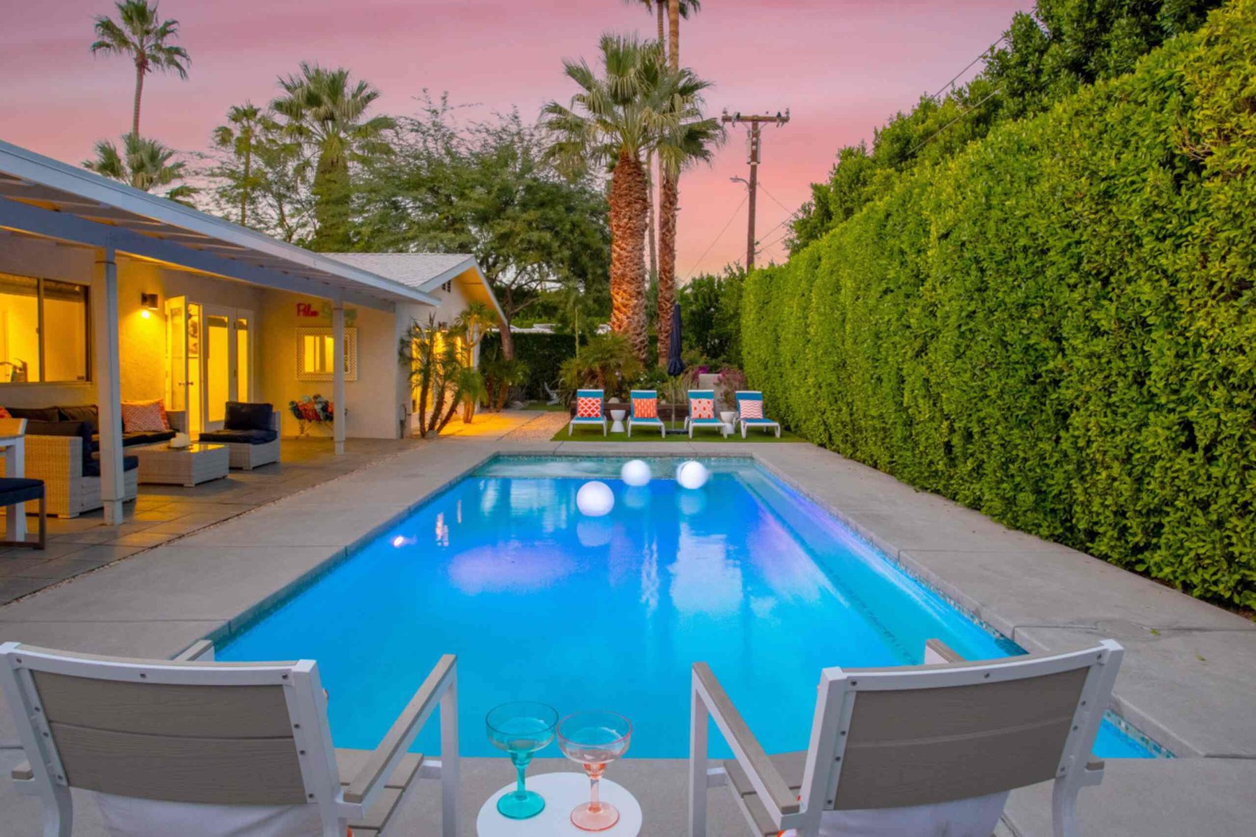 Pool at evening
